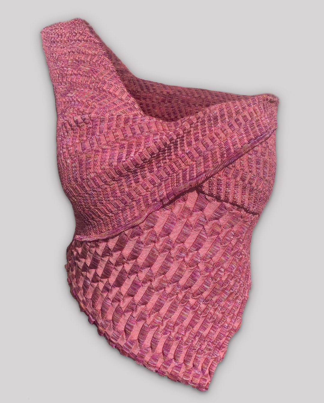 SCULPTED ONE SHOULDER TOP - PINK ORCHID (LIMITED EDITION)