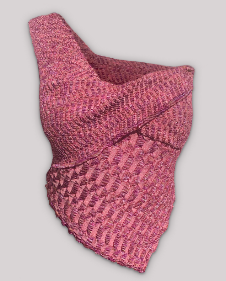 SCULPTED ONE SHOULDER TOP - PINK ORCHID (LIMITED EDITION)