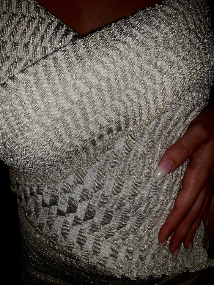 The Signature Sculptural One Shoulder Top - Golden Ivory