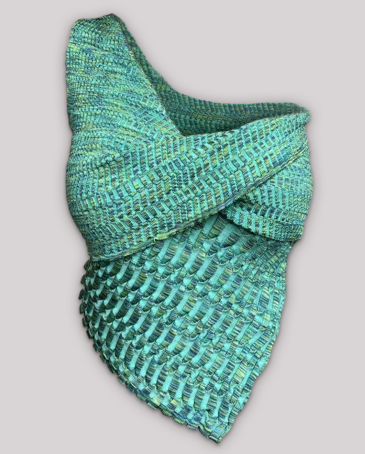 SCULPTED ONE SHOULDER TOP - MEADOW GREEN